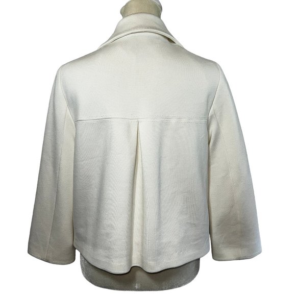 SANDRO Sportswear White Cropped Jacket Size Medium - Picture 3 of 10